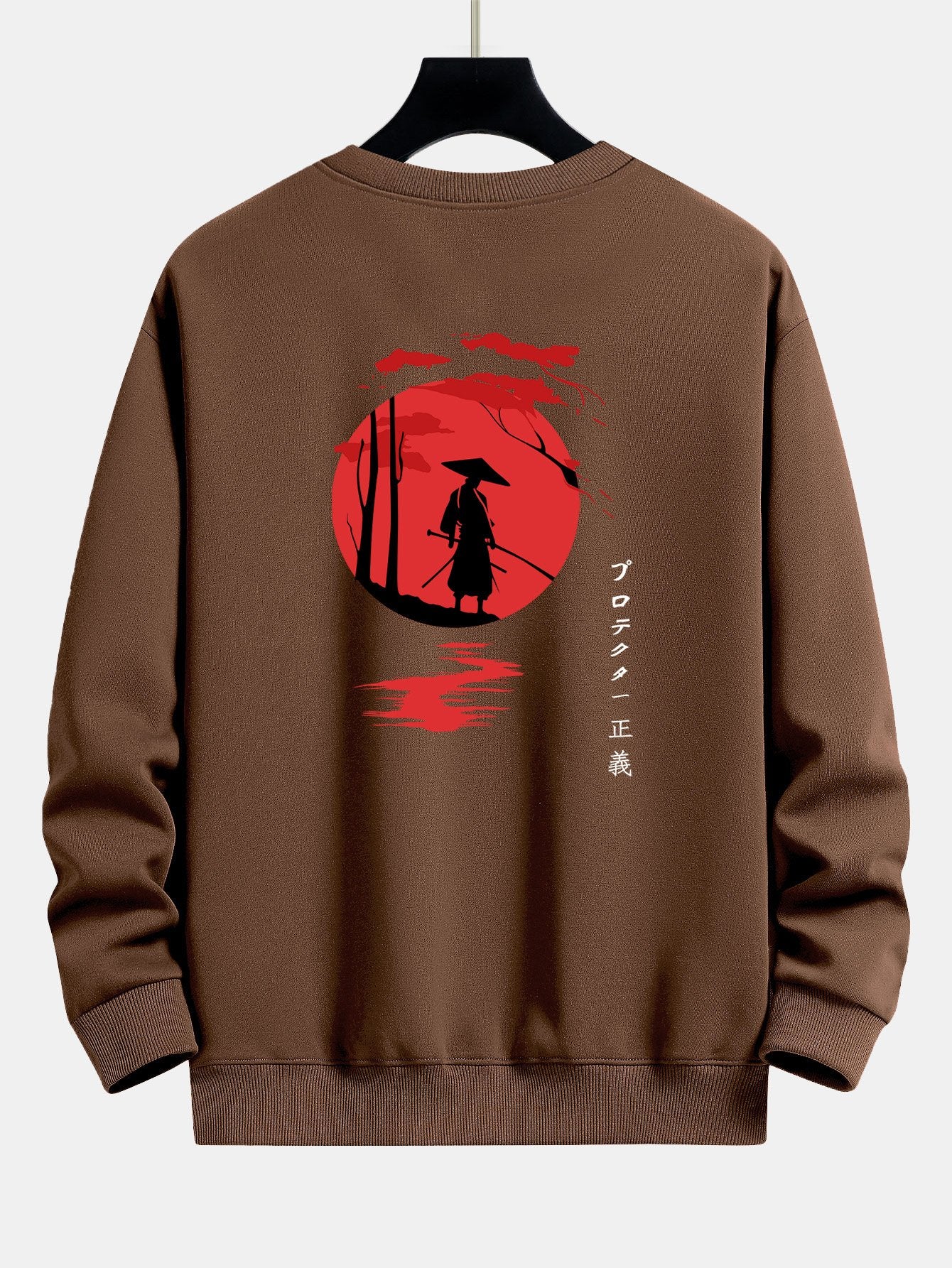 Samurai Back Print Relax Fit Sweatshirt