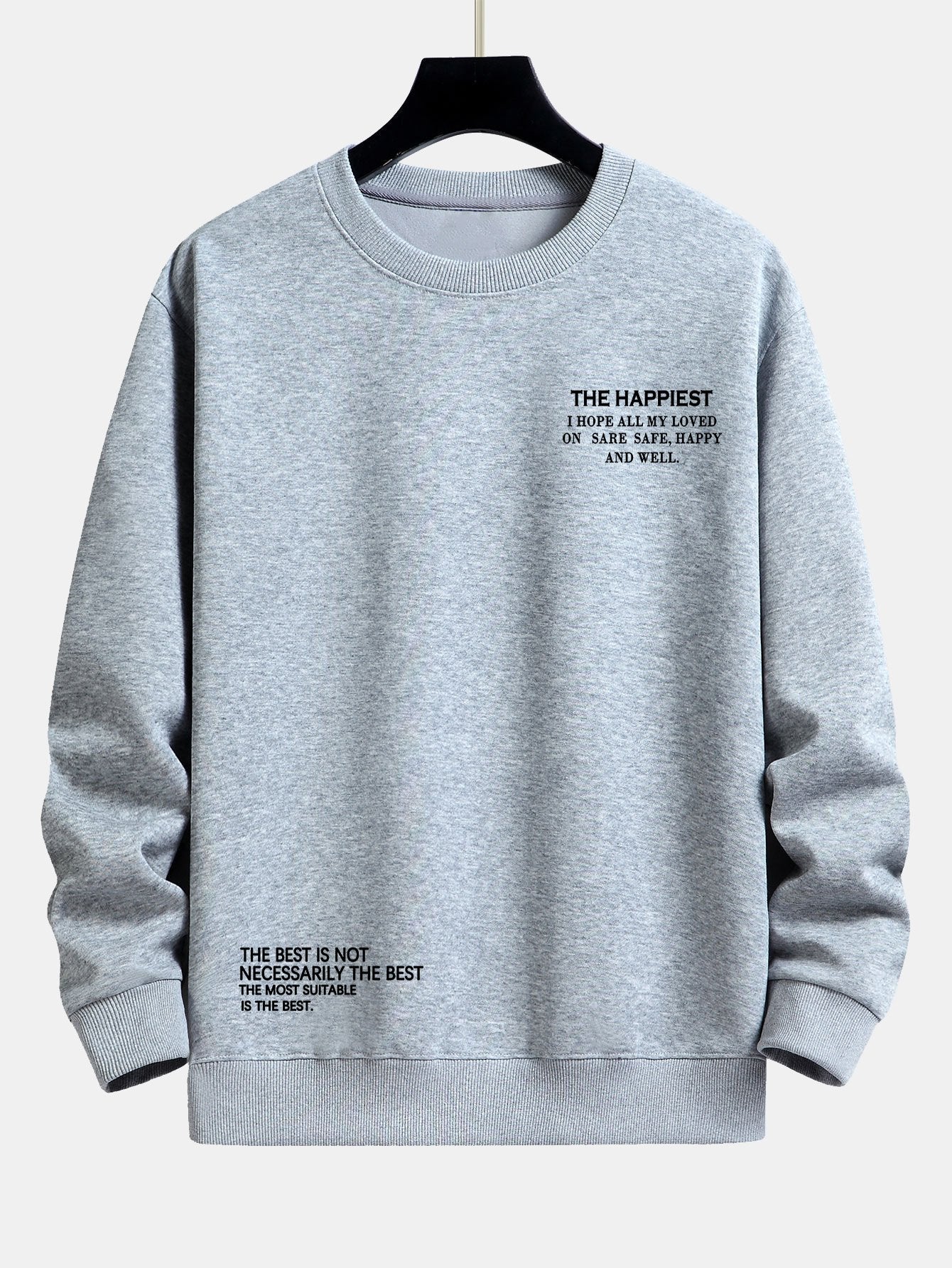 Slogan Print Relax Fit Sweatshirt