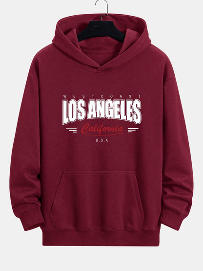 Los Angeles Print Relax Fit Hoodie