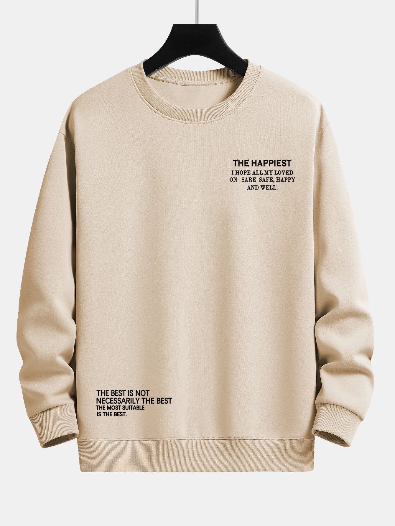 Slogan Print Relax Fit Sweatshirt