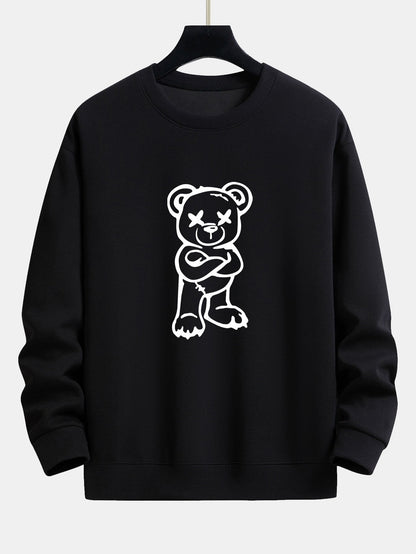 Bear Print Relax Fit Sweatshirt