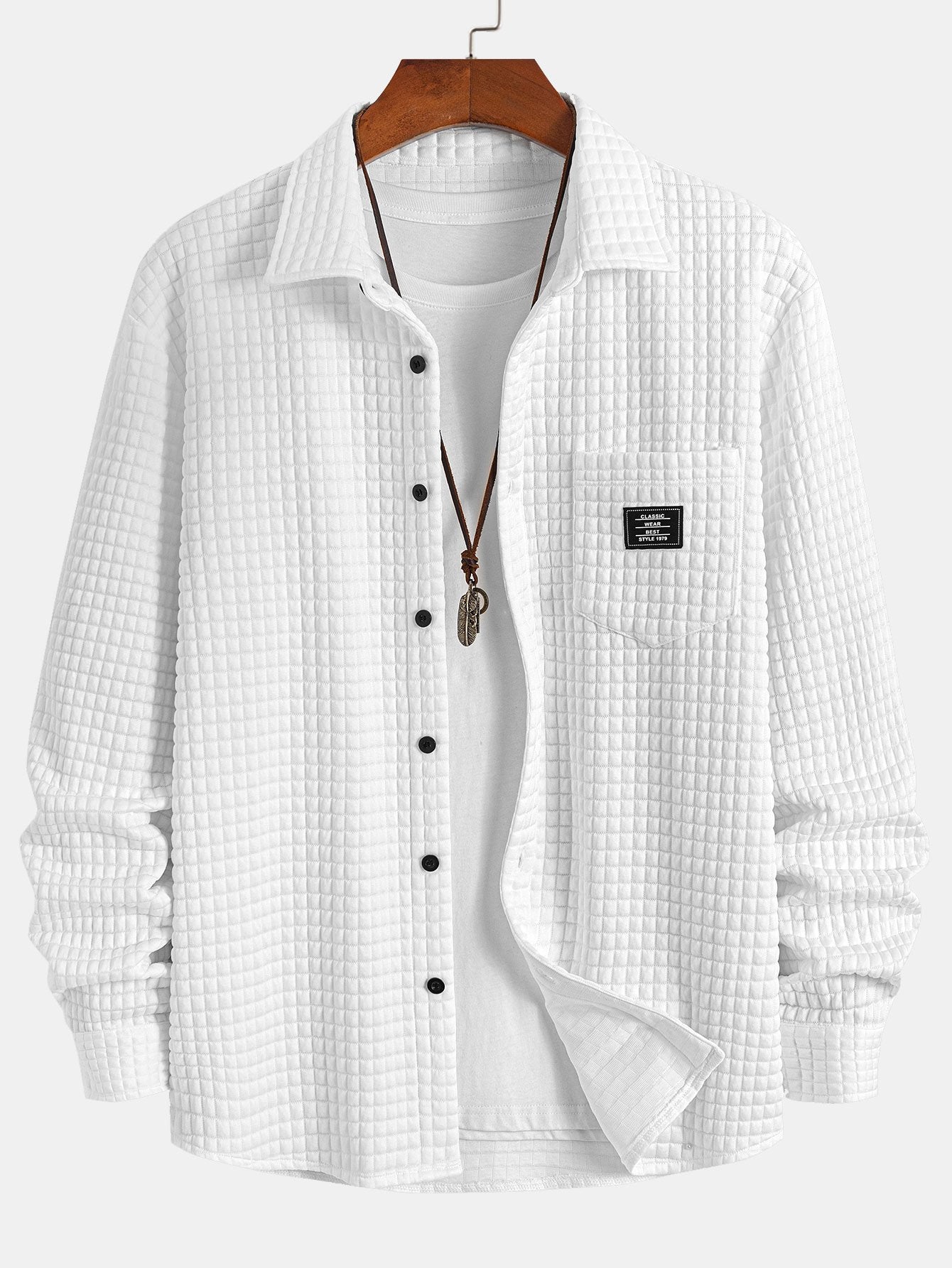 Waffle Button Up Shirt