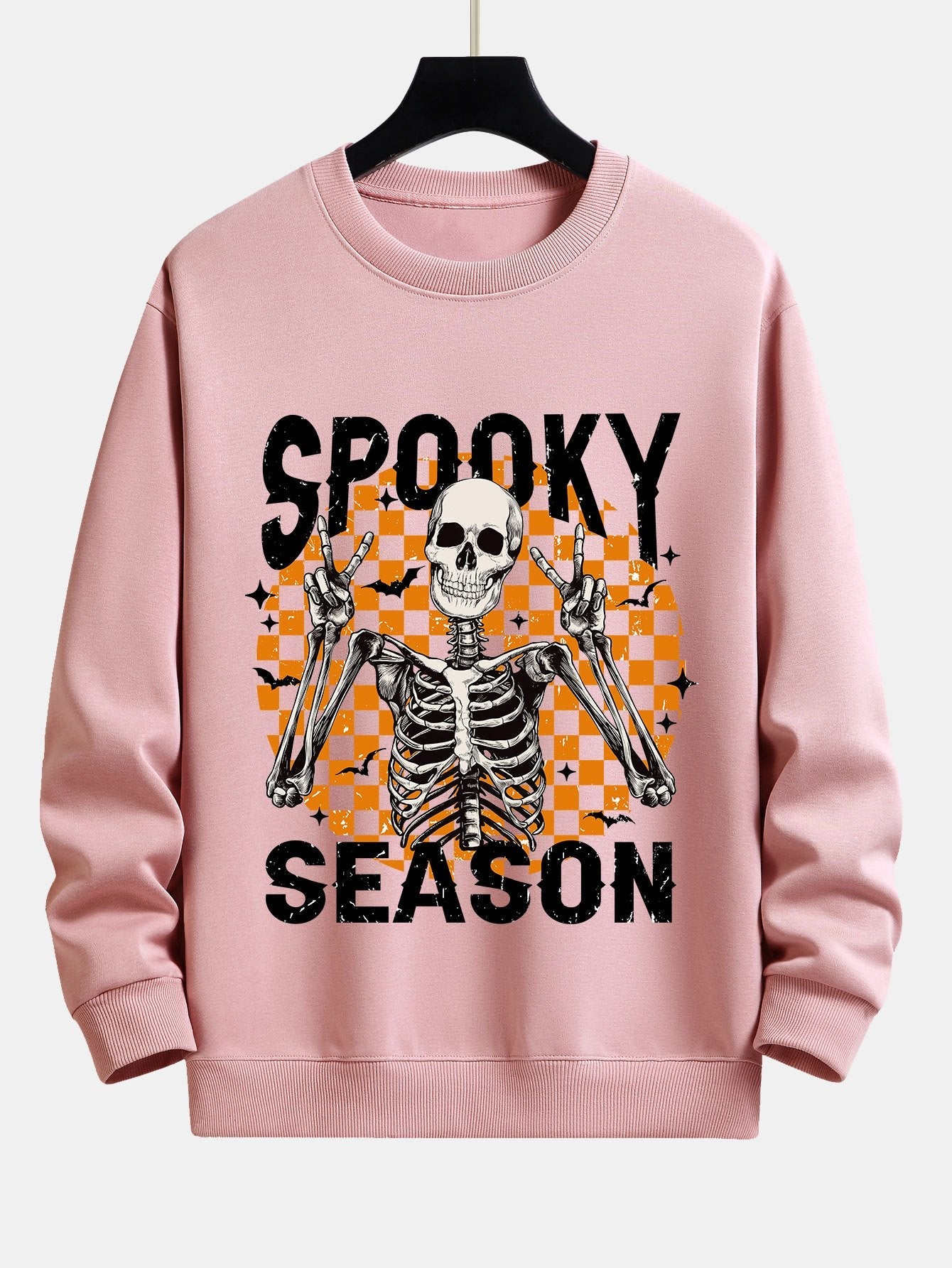 Spooky Season Skeleton Print Relax Fit Sweatshirt