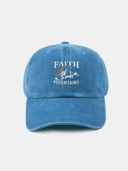 Sunrise Mountain Climbing Pattern Classic Retro Washed Cotton Baseball Cap