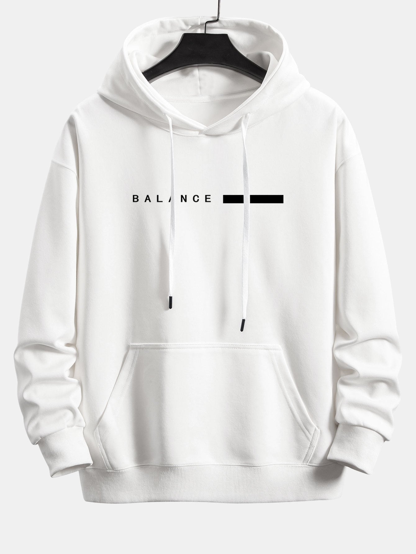 Balance Stripe Print Relax Fit Hoodie