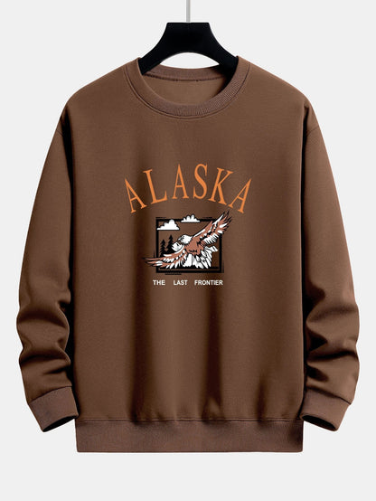 Alaska Bald Eagle Print Relax Fit Sweatshirt