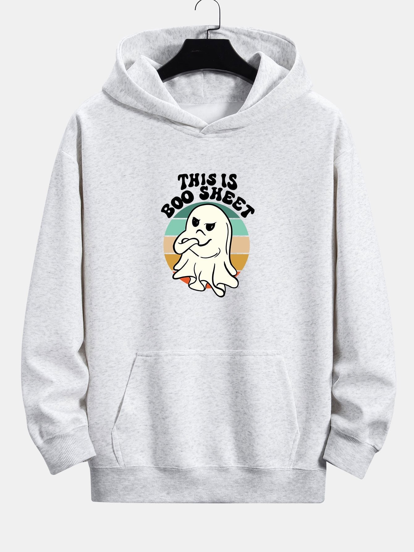 Ghost Slogan Print Relax Fit Hoodie