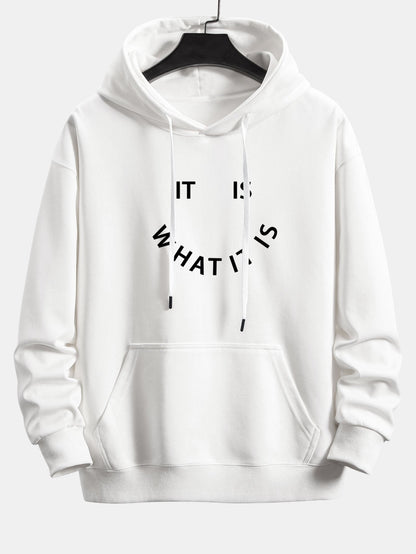 It Is What It Is Print Relax Fit Hoodie