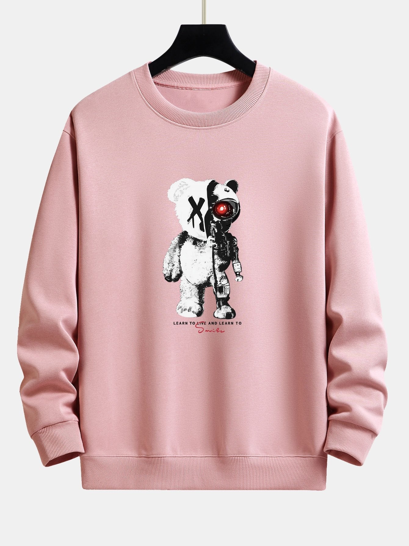 Robot Bear Print Relax Fit Sweatshirt