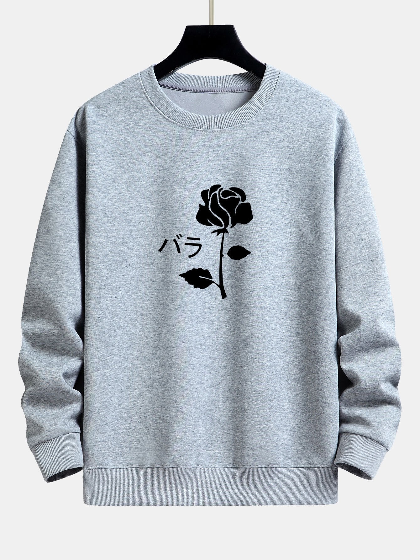 Rose Print Relax Fit Sweatshirt