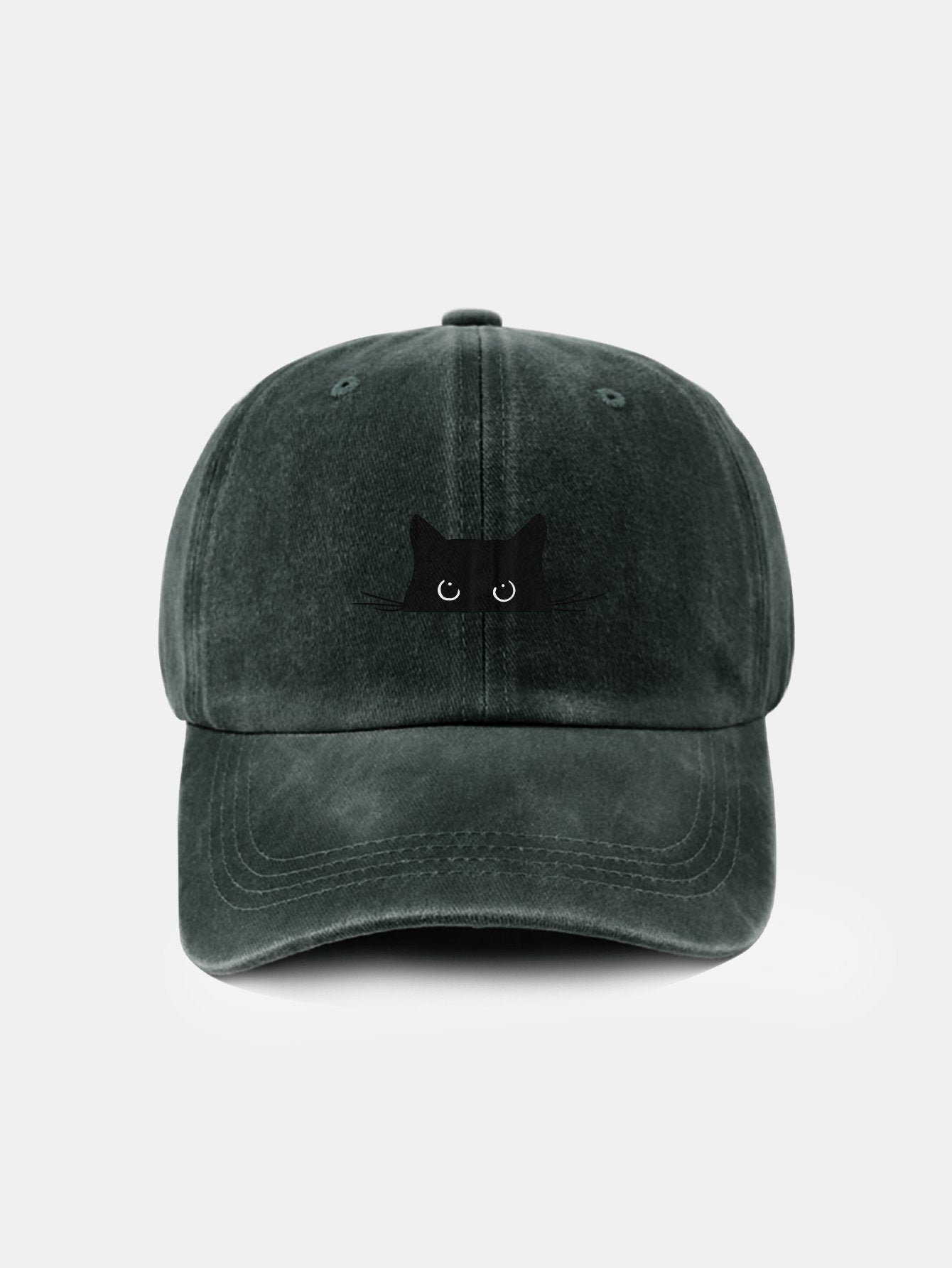 Cat Pattern Casual Washed Cotton Baseball Cap