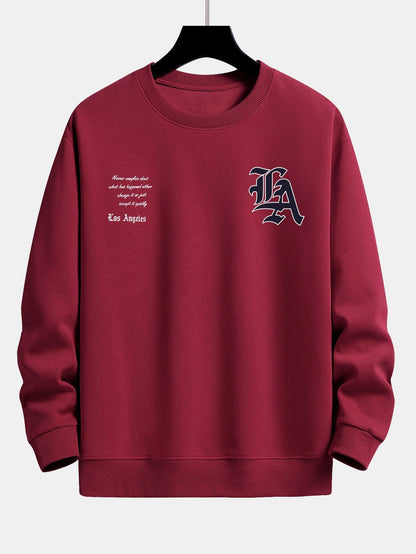 Los Angeles Slogan Print Relax Fit Sweatshirt