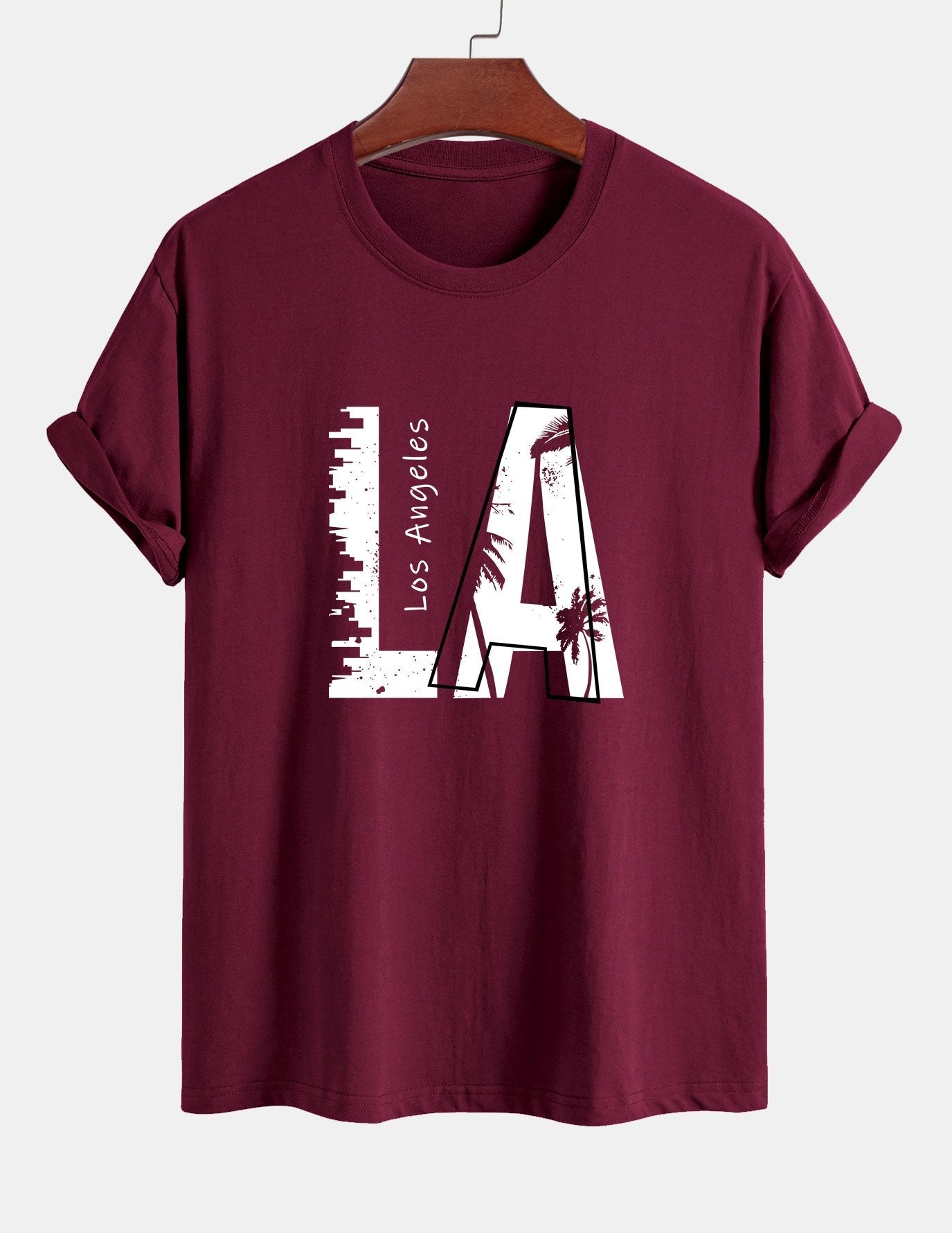 Regular Fit Los Angeles Print Cotton T-Shirt