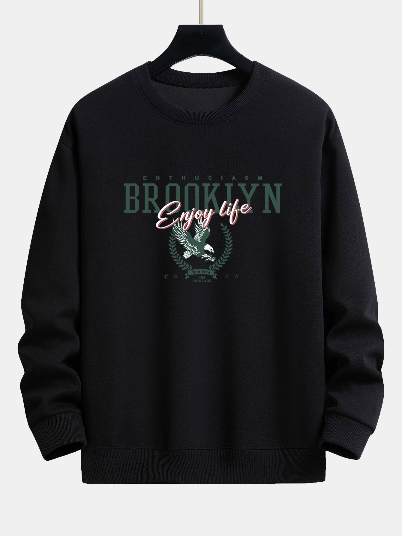 Brooklyn Eagle Print Relax Fit Sweatshirt