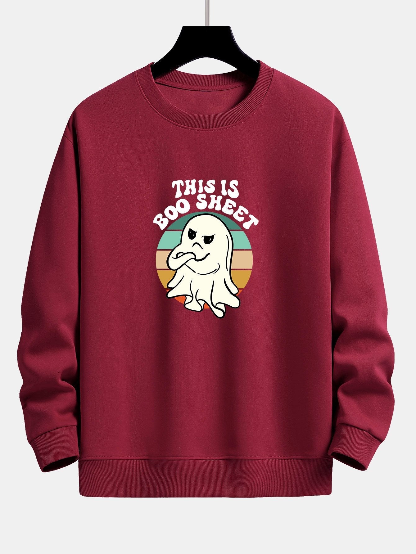 Ghost Slogan Print Relax Fit Sweatshirt