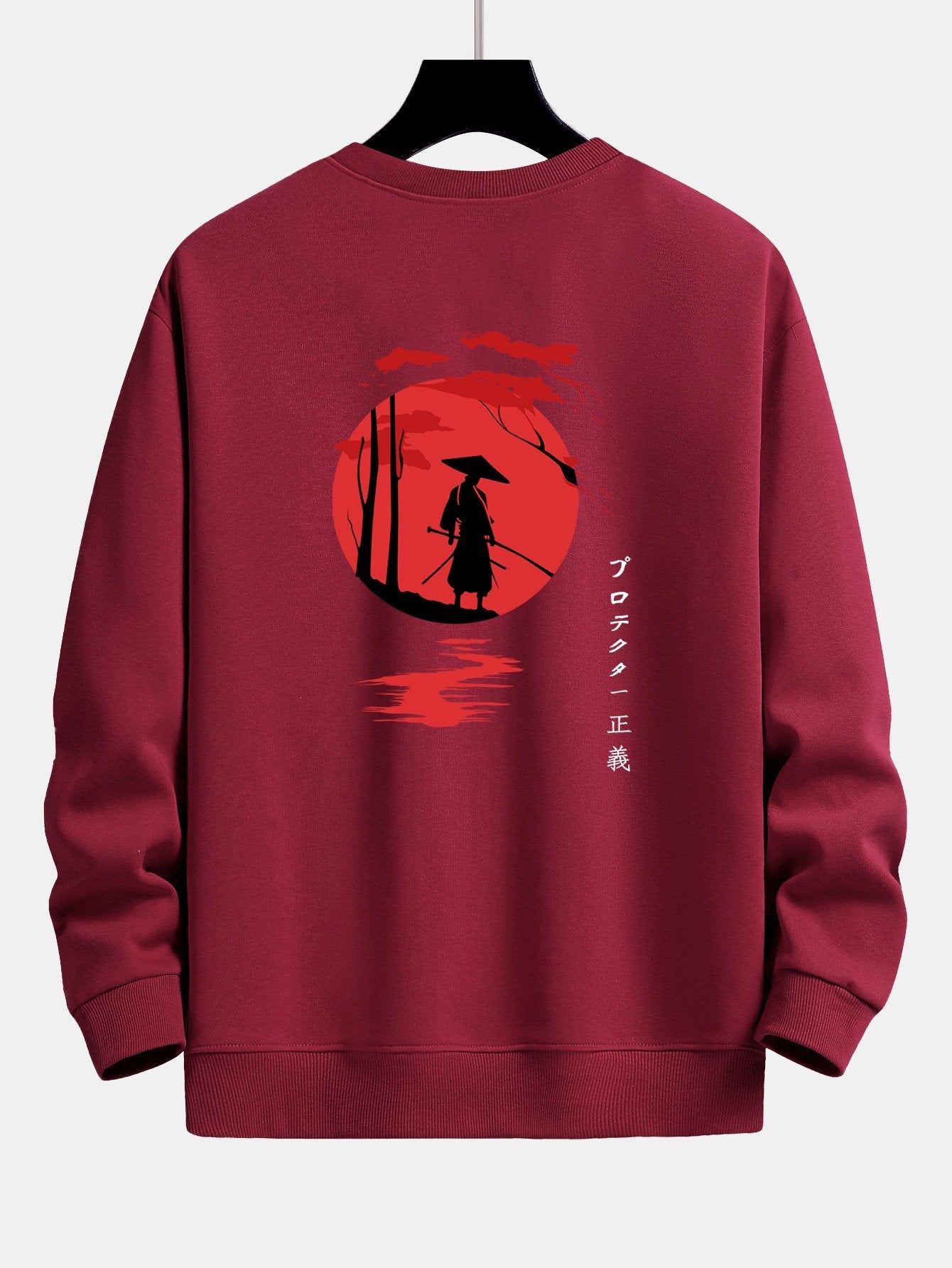 Samurai Back Print Relax Fit Sweatshirt