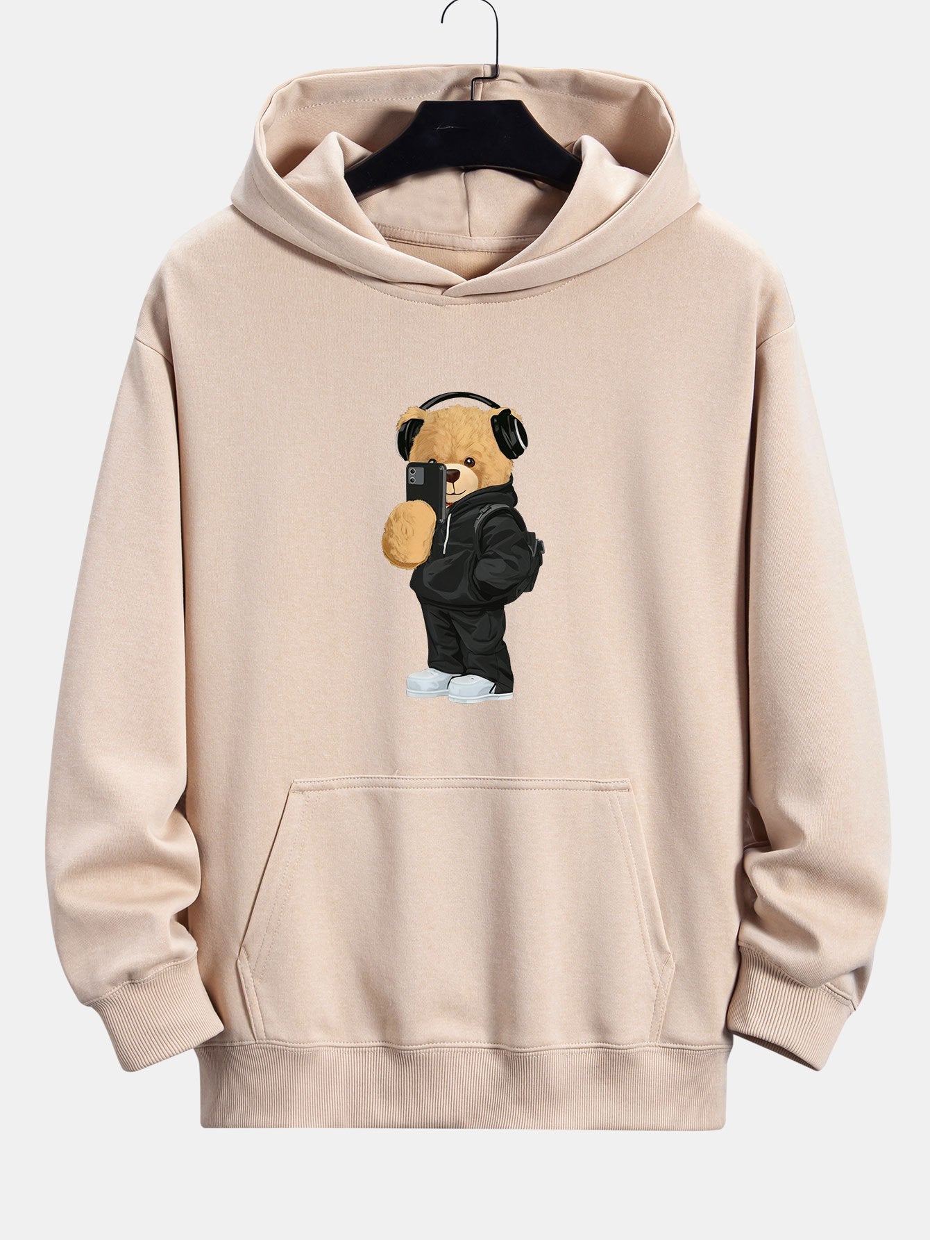 Fashion Bear Taking Photo Print Relax Fit Hoodie