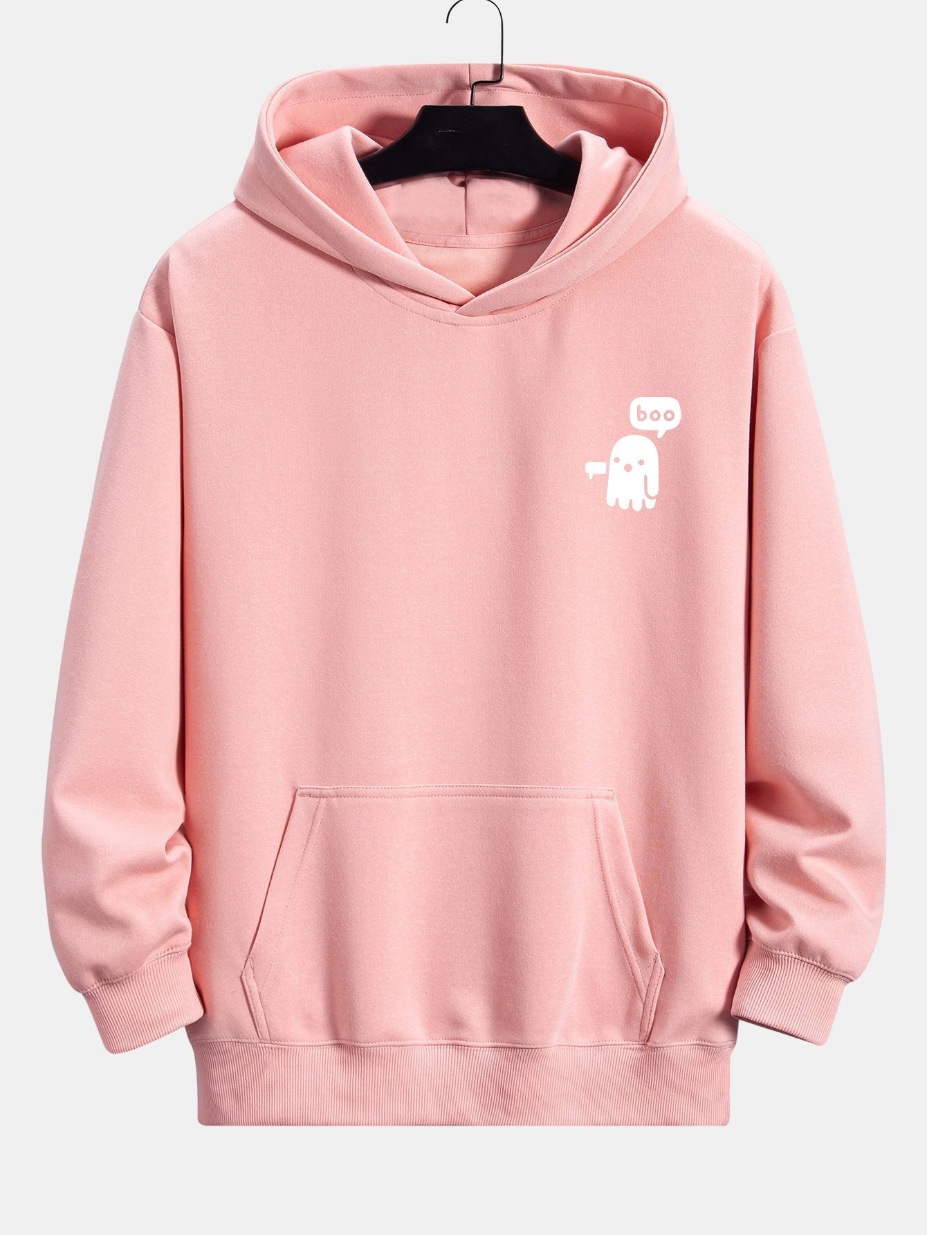 Boo Ghost Print Relax Fit Hoodie