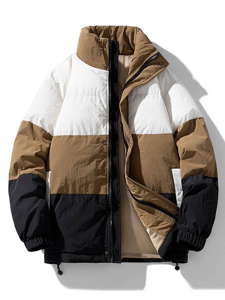 Color Block Puffer Jacket