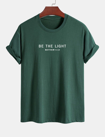 Regular Fit Be The Light Print Cotton T-Shirt