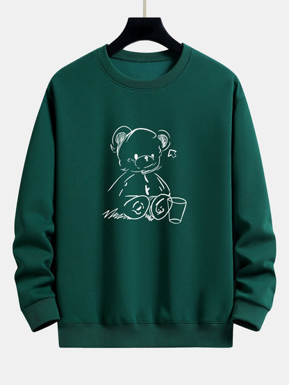 Bear Print Relax Fit Sweatshirt