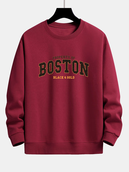 Boston Print Relax Fit Sweatshirt