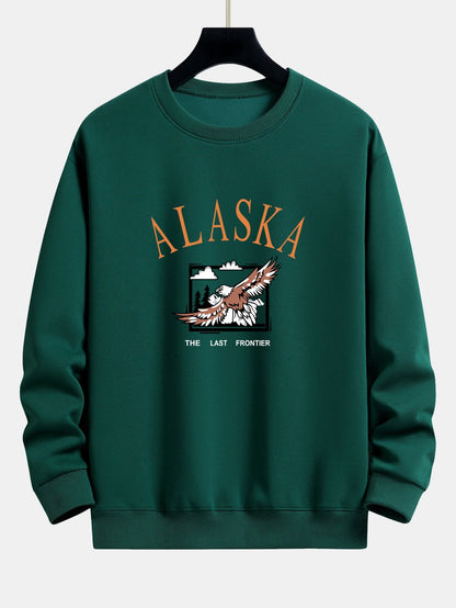 Alaska Bald Eagle Print Relax Fit Sweatshirt