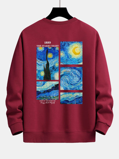 Starry Sky Back Print Relax Fit Sweatshirt