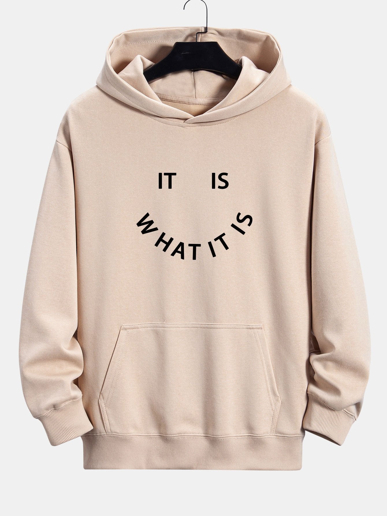 It Is What It Is Print Relax Fit Hoodie