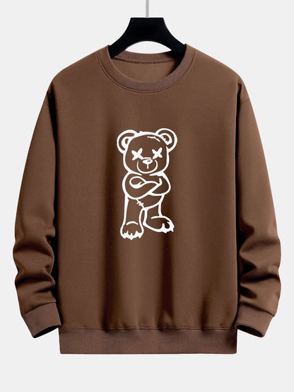 Bear Print Relax Fit Sweatshirt