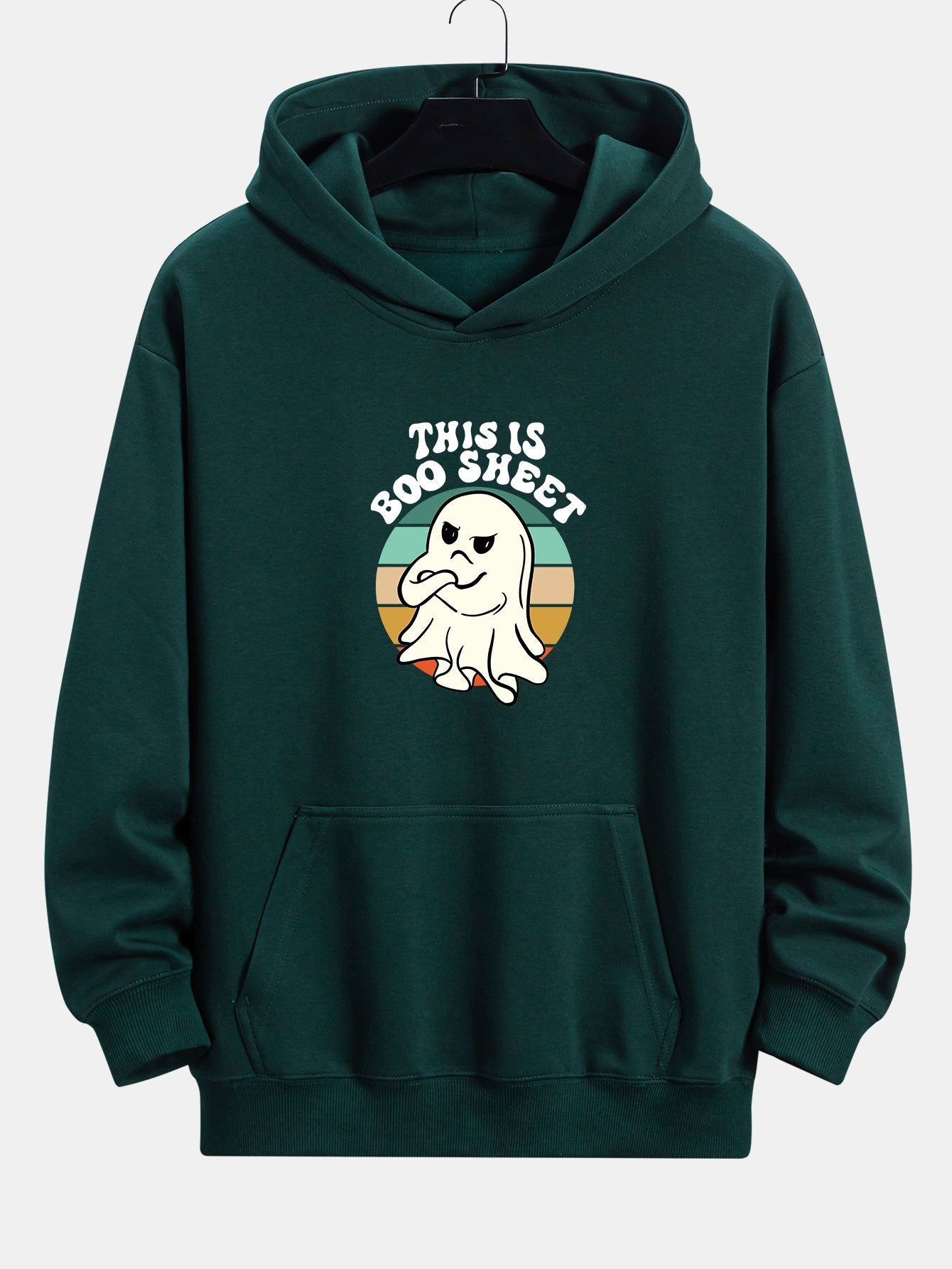 Ghost Slogan Print Relax Fit Hoodie