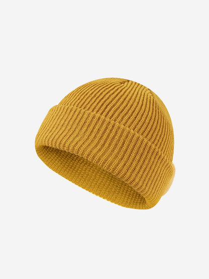 Solid Color Warm Knit Beanie Hat