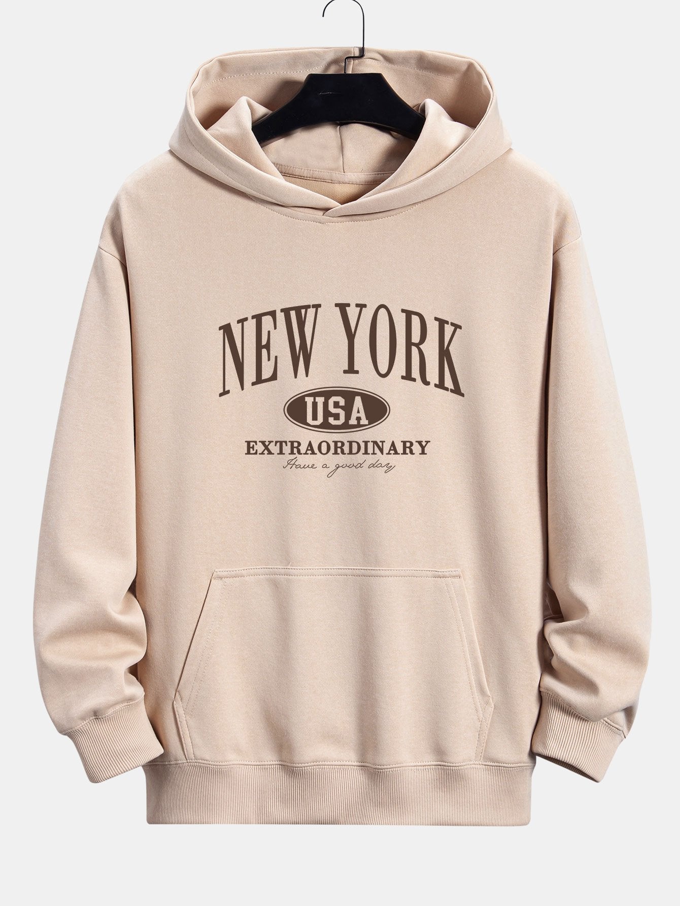 New York Print Relax Fit Hoodie