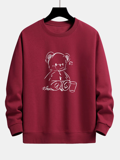 Bear Print Relax Fit Sweatshirt