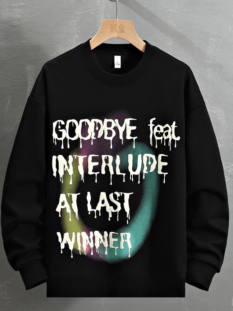 Graffiti Slogan Print Sweatshirt