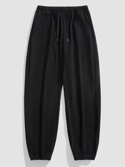 Corduroy Drawstring Jogging Pants