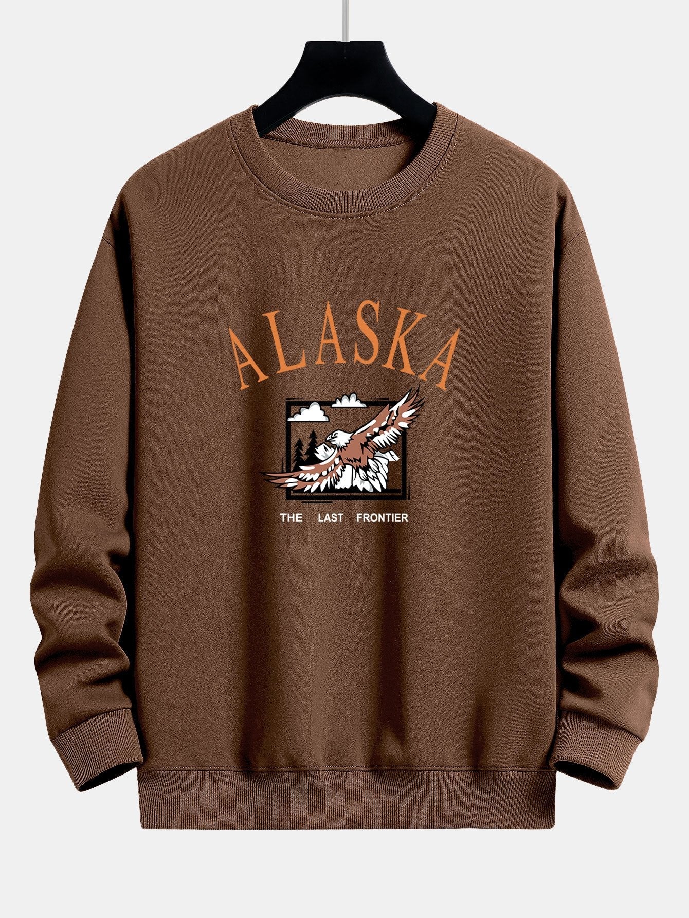 Alaska Bald Eagle Print Relax Fit Sweatshirt