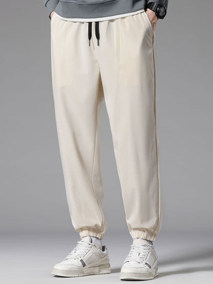 Corduroy Drawstring Jogging Pants