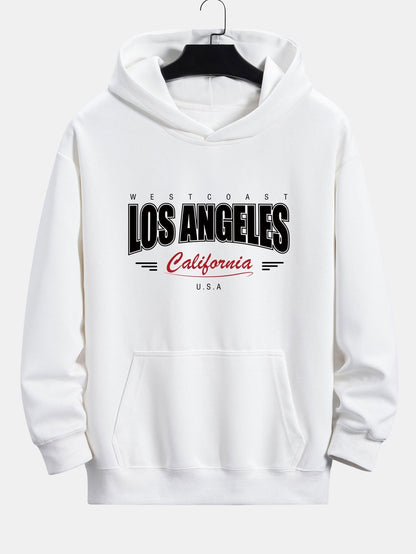 Los Angeles Print Relax Fit Hoodie