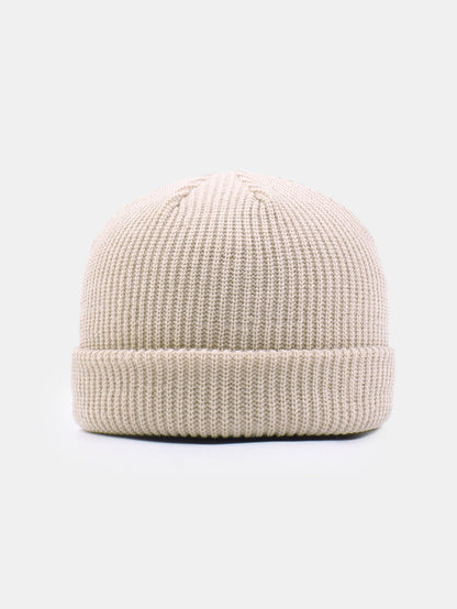 Solid Color Warm Knit Beanie Hat