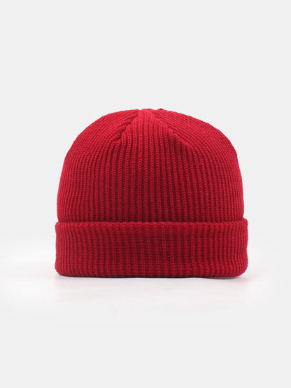 Solid Color Warm Knit Beanie Hat