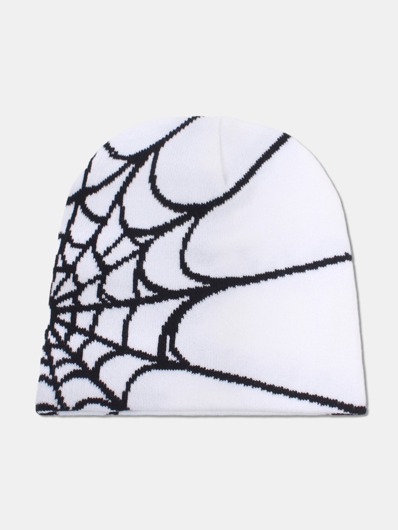 Spider Web Pattern Warm Knit Beanie Hat