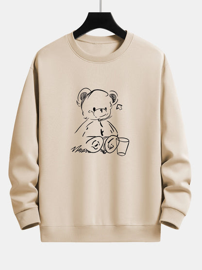 Bear Print Relax Fit Sweatshirt