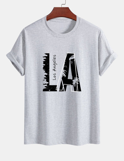 Regular Fit Los Angeles Print Cotton T-Shirt