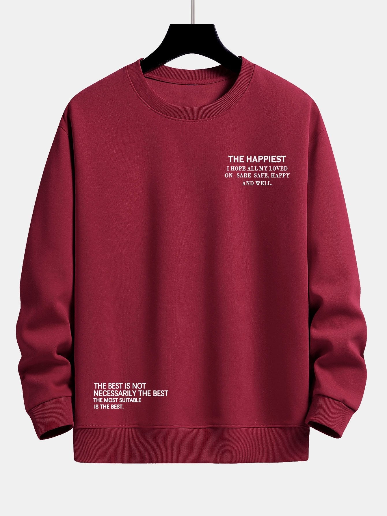 Slogan Print Relax Fit Sweatshirt