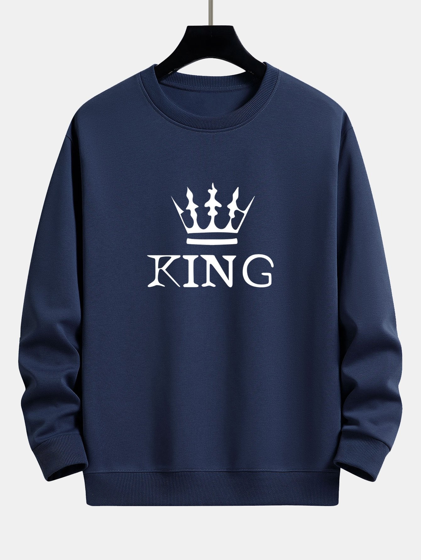 King Crown Print Relax Fit Sweatshirt