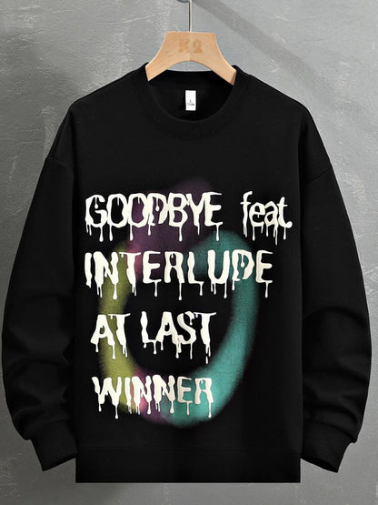 Graffiti Slogan Print Sweatshirt