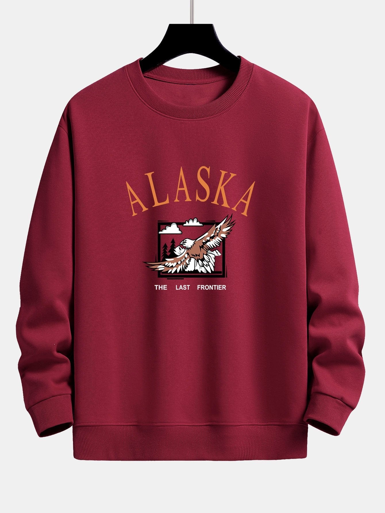 Alaska Bald Eagle Print Relax Fit Sweatshirt