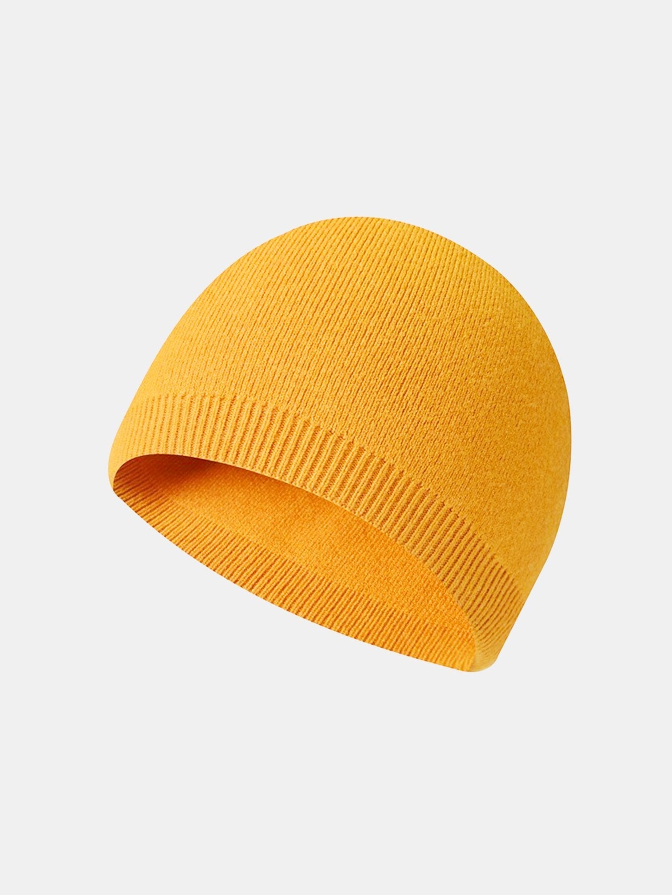 2 Pieces Solid Color Outdoor Cycling Warm Knit Beanie Hat