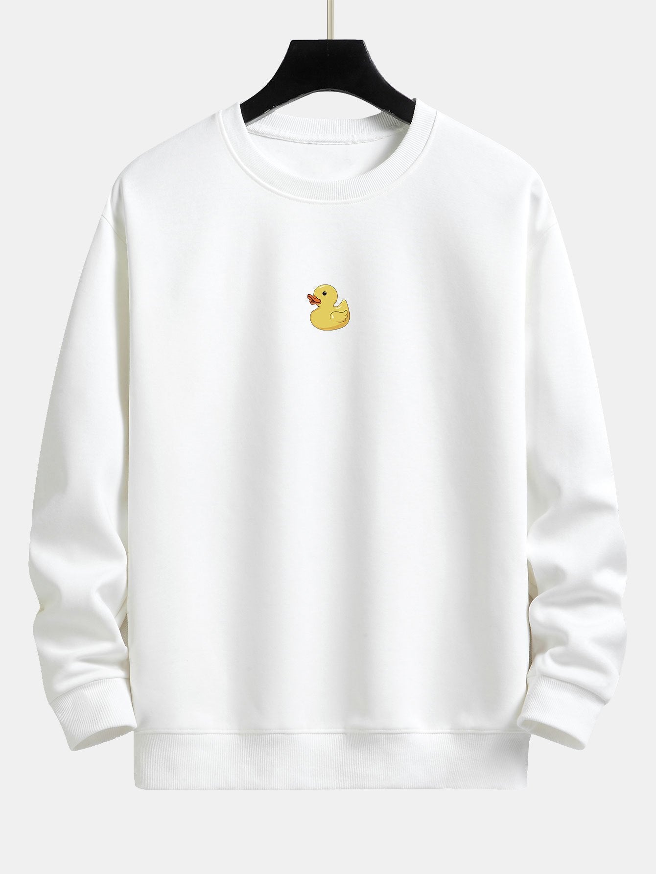 Little Yellow Duck Print Relax Fit Sweatshirt